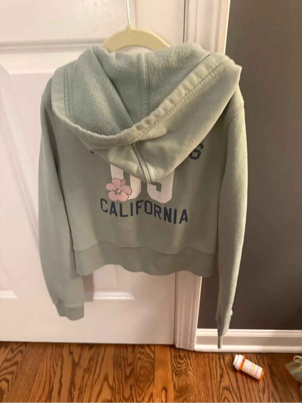 Abercrombie Kids Girls 9/10 Matching Hoodie & Shorts Set Los Angeles Floral